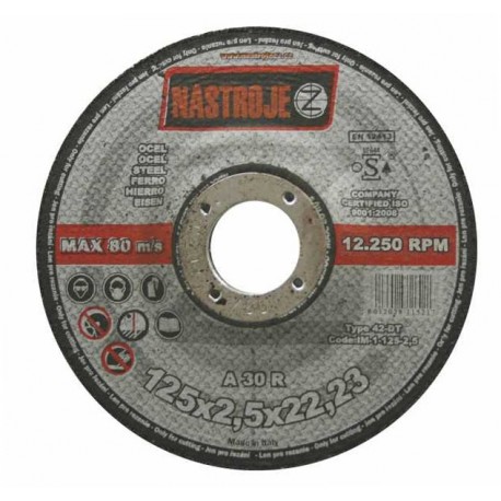 Grinder disk 125x2.5x22 for steel 25 pcs per pack