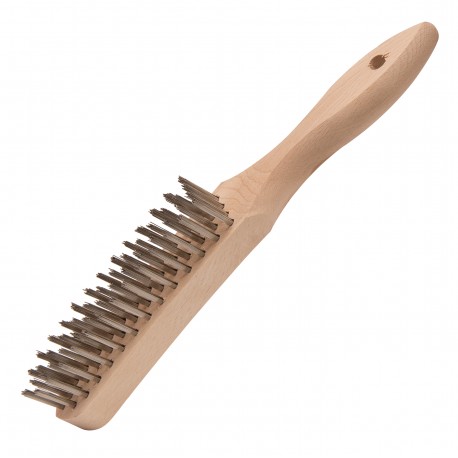 Brush: Four-row, Tech. descr.: polished stainless steel 0.30 mm