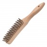 Brush: Four-row, Tech. descr.: polished stainless steel 0.30 mm