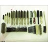 Brush: Two-row, Tech. descr.: polished stainless steel 0.30 mm